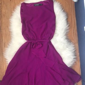 Ralph Lauren magenta chiffon dress